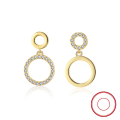 wholesale S925 sterling silver gold-plated ultra-sparkling zirconia drop earrings, manufacturer wholesale-0-83