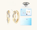 wholesale 10K Gold Korean Japanese Small Fragrance Style Hoop Cross Braided Moissanite Earrings for Women, Ins Style Minimalist Jewelry Wholesale-0-5