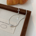 wholesale S925 Sterling Silver Round Bead Snake Chain Bracelet for Women, Simple and Sweet Silver Bead Korean Style Ins Niche Accessory with a Sense of Elegance-0-5