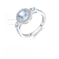 wholesale S925 Silver Designer Light Luxury Natural Topaz Ring with High-End Setting and Natural Gemstone-0-4