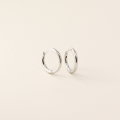 wholesale S925 Sterling Silver Minimalist Korean Plain Circle Round Ear Studs Light Surface Multiple Sizes Stackable Ear Hoops-0-10