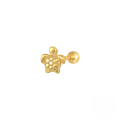 wholesale Sterling Silver S925 Rhinestone Marquise Threaded Turtle Ear Stud, Ins Body Piercing Jewelry-0-4