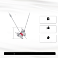 wholesale S925 Sterling Silver Cloud-Pull Jewelry Butterfly Necklace with 8A Ultra-Sparkling Zircon, Light Luxury and Advanced Fashion Sense-0-4