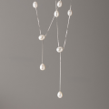 wholesale S925 Sterling Silver Tassel Pearl Necklace Fashion Light Luxury Ins Style Freshwater Rice Pearl Necklace Y01252-0-0