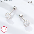 wholesale 925 Silver Small and Sweet Versatile Earrings for Women, Floral Drip-Glaze Colored Small Stud Earrings, Foreign Trade Jewelry Wholesale-0-10
