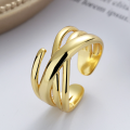 wholesale S925 Sterling Silver Irregular Creative Multi-layer Wrap Open Ring, Popular in Europe and America for Fashion Trendsetters-0-1