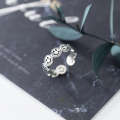 wholesale S925 Silver Nalan Cute Smiley Pinky Ring for Women Thai Silver Student Hand Jewelry J7006-0-1