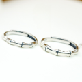 wholesale 925 Sterling Silver Retro Bamboo Joint Ring for Women, Small and Minimalist Design, Adjustable Open Band for Index Finger or Pinky-0-0