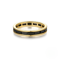 wholesale S925 Sterling Silver Elegant And Luxurious Geometric Round Zircon And Gemstone Engagement Ring, Popular In Europe And America-Gold-Style 7 6