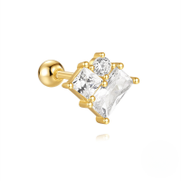 wholesale S925 Sterling Silver Geometric，。-Single gold #5