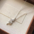 wholesale Silver S990, minimalist and designer silver snake necklace for women, elegant and collarbone chain-0-1