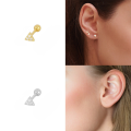 wholesale S925 Sterling Silver Mini Threaded Ear Bone Stud Piercing Earrings, a trendy and creative INS style popular in Europe and America-0-3