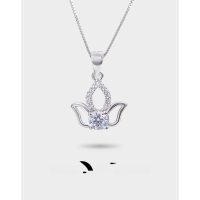 wholesale S925 Sterling Silver Geometric Pendant with Zirconia, Minimalist Women's Necklace Wholesale from Source Factory-Single Pendant - No Chain 925 Silver