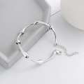 wholesale S925 Sterling Silver Korean-style Geometric Waterdrop Creative Design Link Clasp Trendy Minimalist Versatile Bracelet-0-1