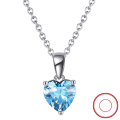 wholesale S925 Sterling Silver Cloud-Pull Twelve Birthstone Zodiac Constellation Heart Zircon Necklace, Cross-Border Hot Seller Manufacturer-0-7