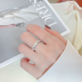 wholesale S925 Sterling Silver Retro Vintage Matte Polished Craft Six Words Mantra Ring Literary Ethnic Style Index Finger Ring-0-3