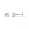wholesale S925 Sterling Silver Four-Prong Threaded Flat Head Diamond Earring for Cartilage Piercing, a Classic Minimalist European and American Best-Seller-0-3