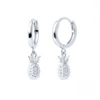 wholesale S925 Sterling Silver Rose Daisy Pineapple Ear Cuff Earrings, European And American French Style-Platinum-Style 2 925 Silver