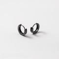 wholesale S925 silver black geometric polygon ear clips Korean trendy cool style unisex earrings M01860-0-9