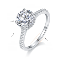 wholesale 925 silver plated with platinum, 1-4ct moissanite four-prong ring, wedding ring, minimalist style diamond ring, women's diamond jewelry-0-5
