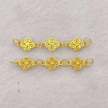 wholesale Gold-plated S925 silver connector chain spacer beads semi-finished DIY jewelry crystal accessories for bracelets and necklaces-0-9