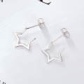 wholesale 925 Sterling Silver Minimalist Versatile Star Stud Earrings for Women, Plain Surface, Cross-Border Supply-0-3