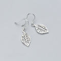 wholesale S925 Sterling Silver Earrings Women Korean Style Fashion Elegant Sweet Leaf Earrings Personality Leaf Jewelry E9179-0-0