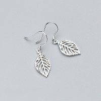 wholesale S925 Sterling Silver Earrings Women Korean Style Fashion Elegant Sweet Leaf Earrings Personality Leaf Jewelry E9179-S925 Silver Earrings 925 Silver