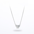 wholesale S925 Sterling Silver Cross-Border Korean Style Small Fragrant Wind Butterfly Pendant Fashion Fresh and Elegant Diamond-Inlaid Necklace Women's Collarbone Chain-0-0