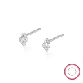 wholesale S925 Sterling Silver Cross-border Exclusive Minimalist Versatile Stud Earrings for Women with Zirconia Small and Delicate Ear Piercing Healing Earrings Wholesale-0-5