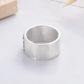 wholesale S925 Silver Antique Vintage Cloud Tide Pavilion "Heaven Rewards the Diligent" Trendy Fashion Minimalist Niche Design Versatile Ring-0-1
