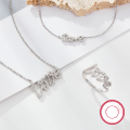 wholesale 925 Sterling Silver Cross-border Hot-selling LOVE Necklace, a Niche Luxury Diamond-encrusted Set Chain for Valentine's Day Jewelry Gift-0-1