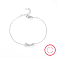 wholesale S925 Sterling Silver Micro-Paved Zircon Letter LOVE Bracelet, Fashionable Minimalist Commuting Trendy Stackable Bracelet-0-4