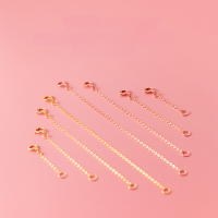 wholesale S925 Sterling Silver Extension Chain Bracelet Necklace Extender 3CM 5CM 8CM 10CM Spring Ring Chain W300-S925 extension chain silver 3CM