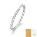 wholesale [Sterling Silver] Fashion Square Moissanite Light Luxury High-End Sense Bracelet, Internet Famous Best-Selling High Version Women's Tarnish-Resistant Bangle-0-6