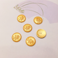 wholesale Gold-plated S925 Silver Nine-Tailed Fox Coin Charm Beads Bracelet Necklace Accessories DIY Components-0-12
