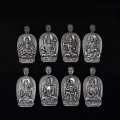 wholesale 990 Sterling Silver Guardian Pendant Pure Silver Jewelry Unisex Birth Year Buddha Couple Necklace Wholesale Buddha Pendant-0-0