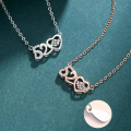 wholesale S925 Sterling Silver Maker I Love You 520 Dynamic Digital Necklace for Women with a Beating Heart, Gift for Girlfriend on Valentine's Day-0-1