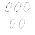wholesale S999 solid silver minimalist solid closed ring for women, small batch design, versatile and unique index finger ring-0-4
