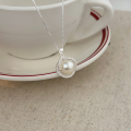 wholesale S925 Sterling Silver Swarovski Pearl Necklace for Women, Korean New Design, Luxurious and Minimalist, High-End Elegant Collarbone Chain-0-3