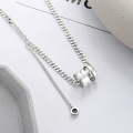 wholesale S925 Silver Modern Minimalist Geometric Spring Design Fringe Small Run Designer Daily Wear Necklace for Women-0-1