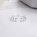 wholesale S925 Sterling Silver Open Sphere Ring for Women, Minimalist Thin Band, Plain Circle Index Finger Ring, Wholesale from Manufacturer-0-2