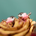 wholesale 925 Sterling Silver Original Cute and Adorable Small Bird Earrings Niche Design Small Fresh Cartoon Cold Enamel Ear Wholesale-0-0