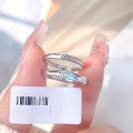 wholesale Metal S925 Diamond Couple Rings Pair His and Hers Matching Bands for Long Distance Relationship Anniversary Gifts for Him Her-0-5