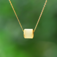 wholesale Sterling silver with certified natural Hetian jade,-Passepartout (excluding chain)