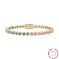 wholesale S925 Sterling Silver Cloud Link Bracelet with Blue and Pink Zircon, Fashionable and Versatile Cross-Border Bestseller for Wholesale-0-1