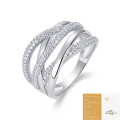 wholesale S925 Silver Fashionable and Stylish Women's Ring Non-Tarnishing, Cross-Border Live Streaming Hot Selling New Moissanite Ring Wholesale-0-6