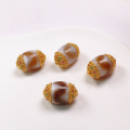 wholesale Gold-plated S925 Silver Agate Tianzhu Barrel Bead Spacer Beads Accessories Bracelet String DIY Semi-finished Product New Arrival Special Offer-0-15