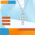 wholesale Metal Material French Vintage Trendy Cross Moissanite Necklace for Women OEM Customization with Samples, Drawings, or Designs ODM Processing-0-0