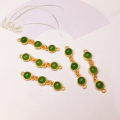 wholesale S925 silver gold-plated natural Hetian jadeite gourd chain accessories DIY semi-finished bracelet necklace string ornament-0-3